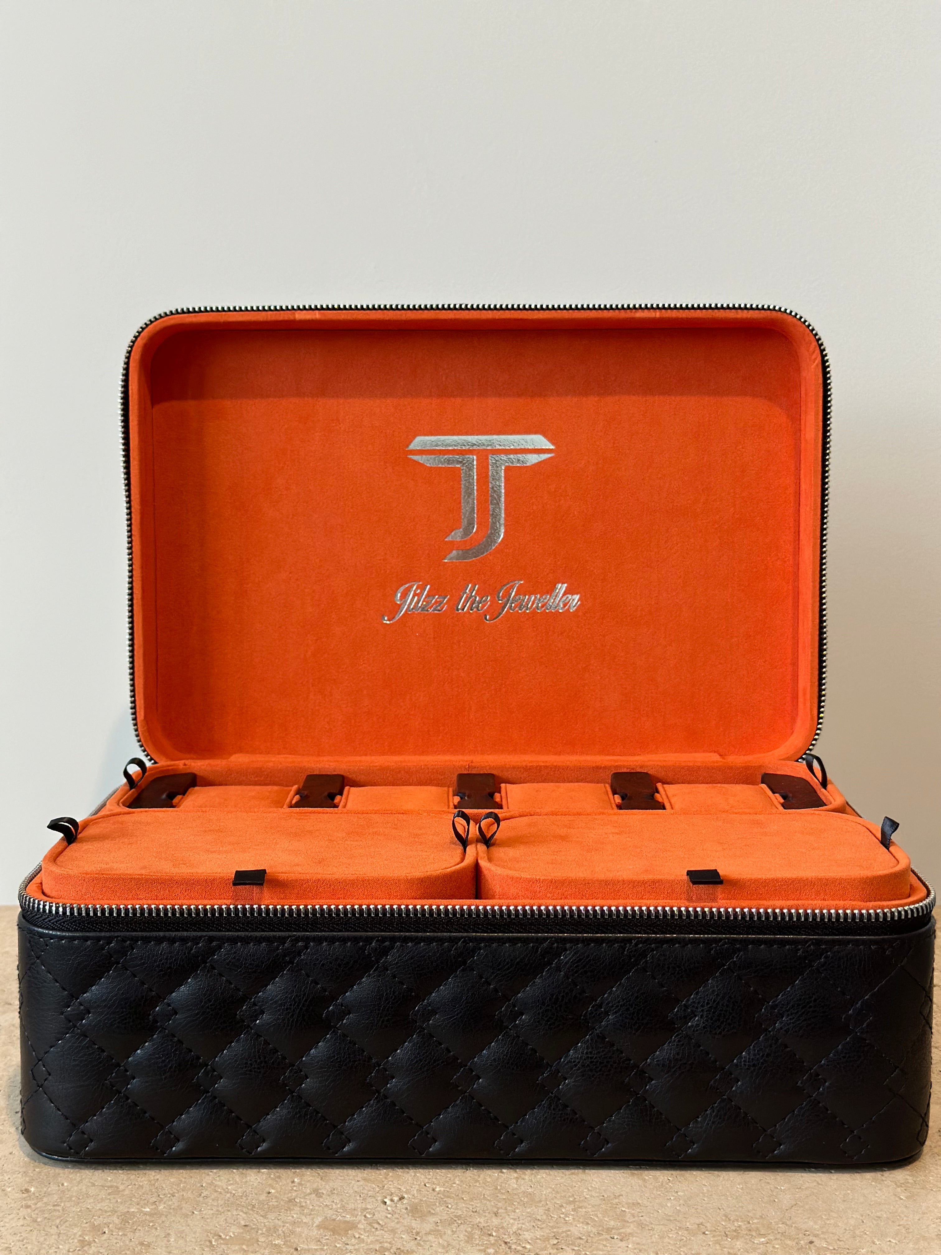 The Diamond Vault x JTJ Leather Jewellery Travel Case