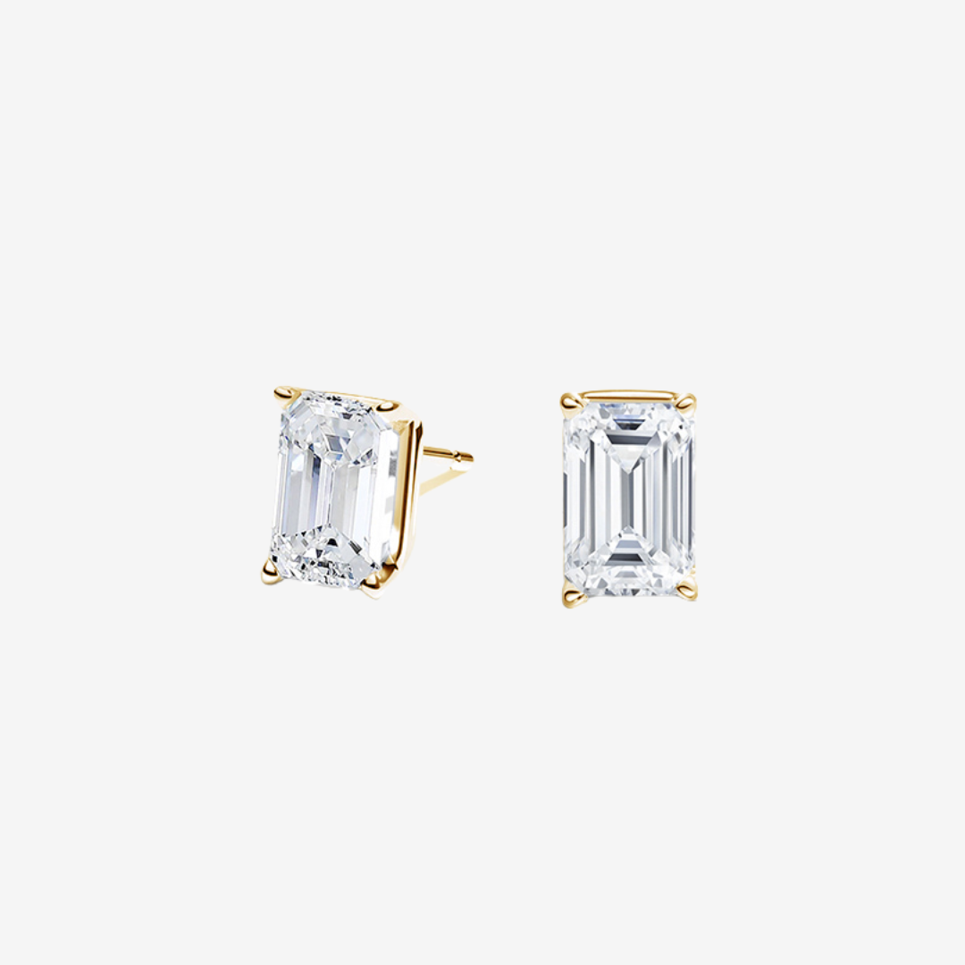 Emerald Cut Diamond Stud Earrings 2 ct. tw