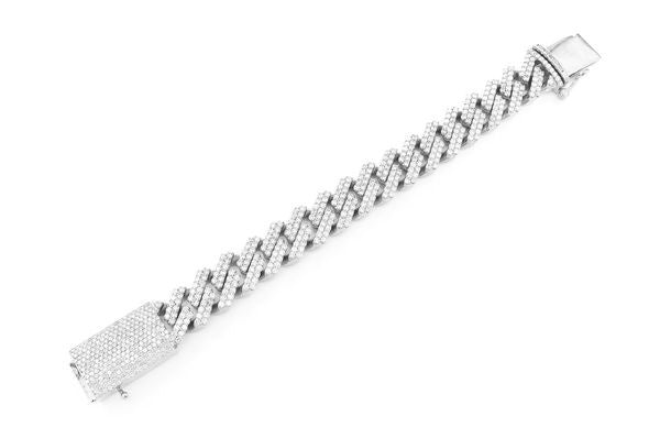 9mm Prong Cuban Link Diamond Bracelet