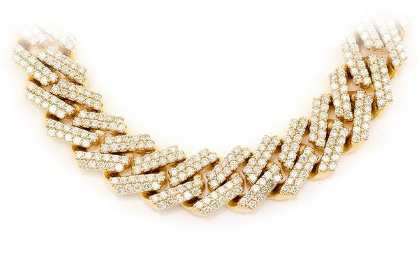 11mm Prong Cuban Link Diamond Necklace