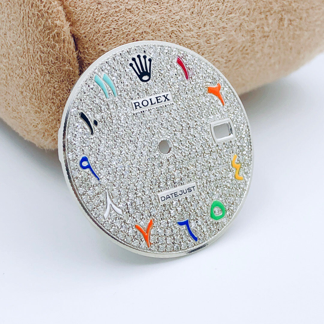 Rolex Date-Just 41 Custom Arabic Numeral Diamond Dial