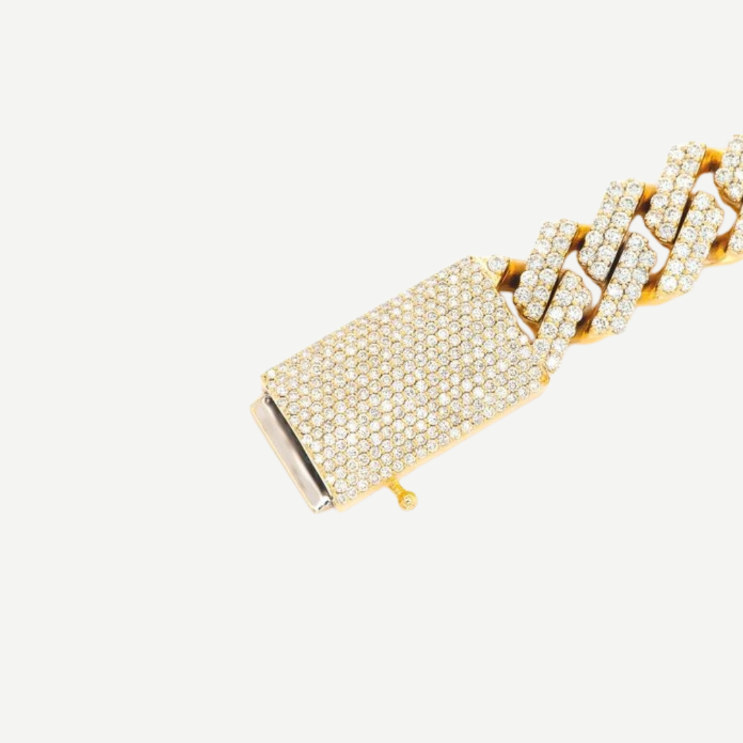 11mm Prong Cuban Link Diamond Bracelet