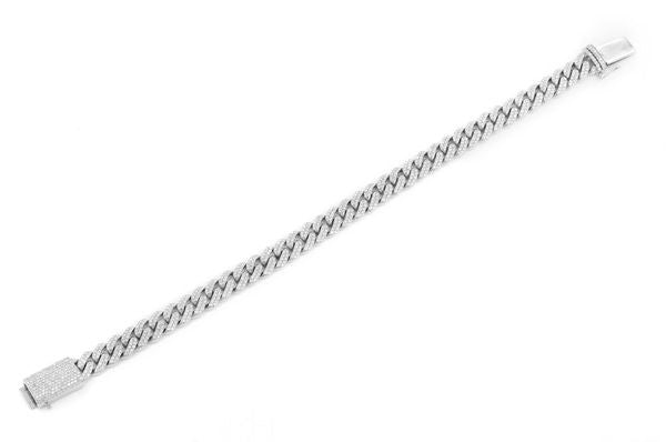 8mm Miami Cuban Link Diamond Bracelet