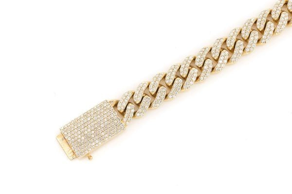14mm Miami Cuban Link Diamond Bracelet