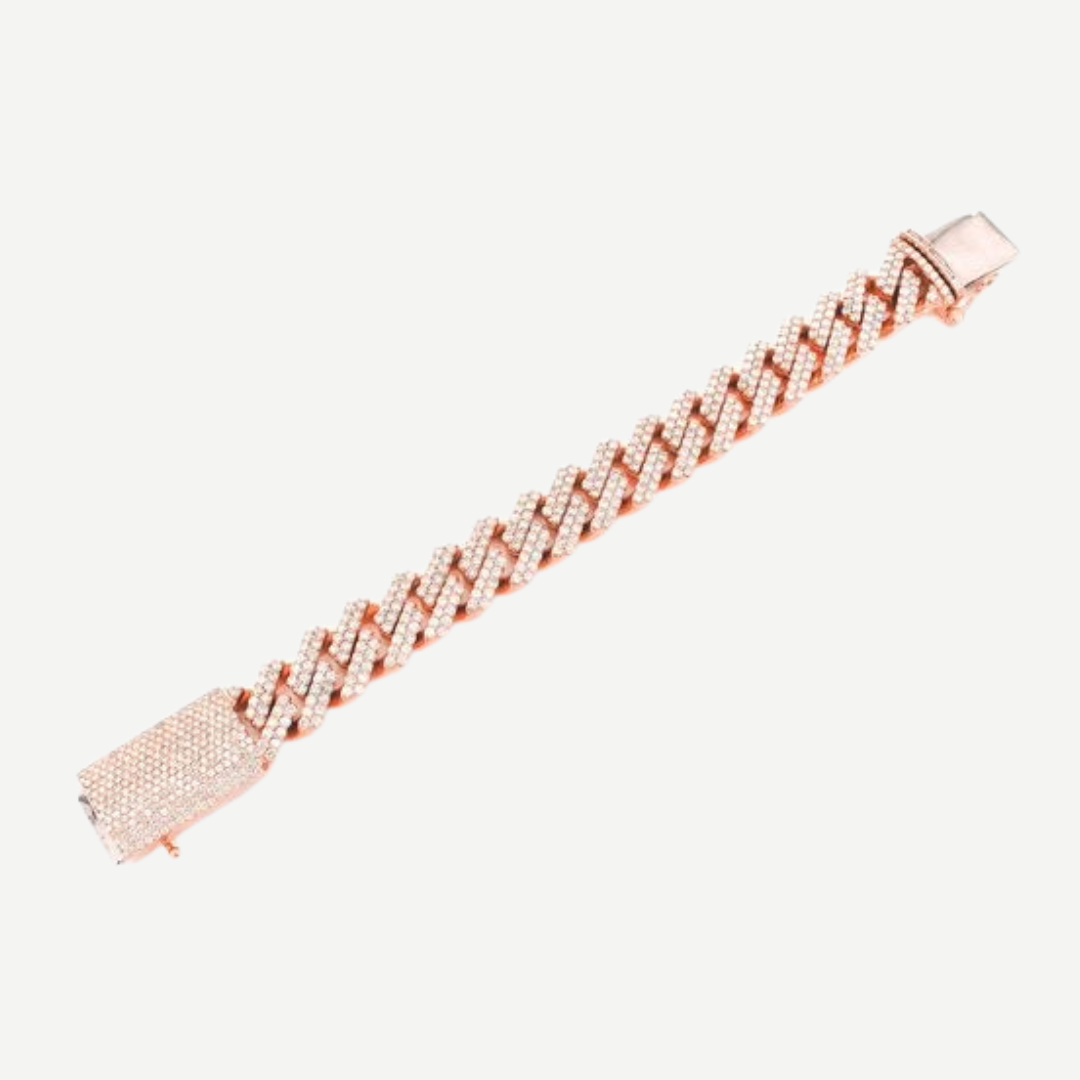 11mm Prong Cuban Link Diamond Bracelet