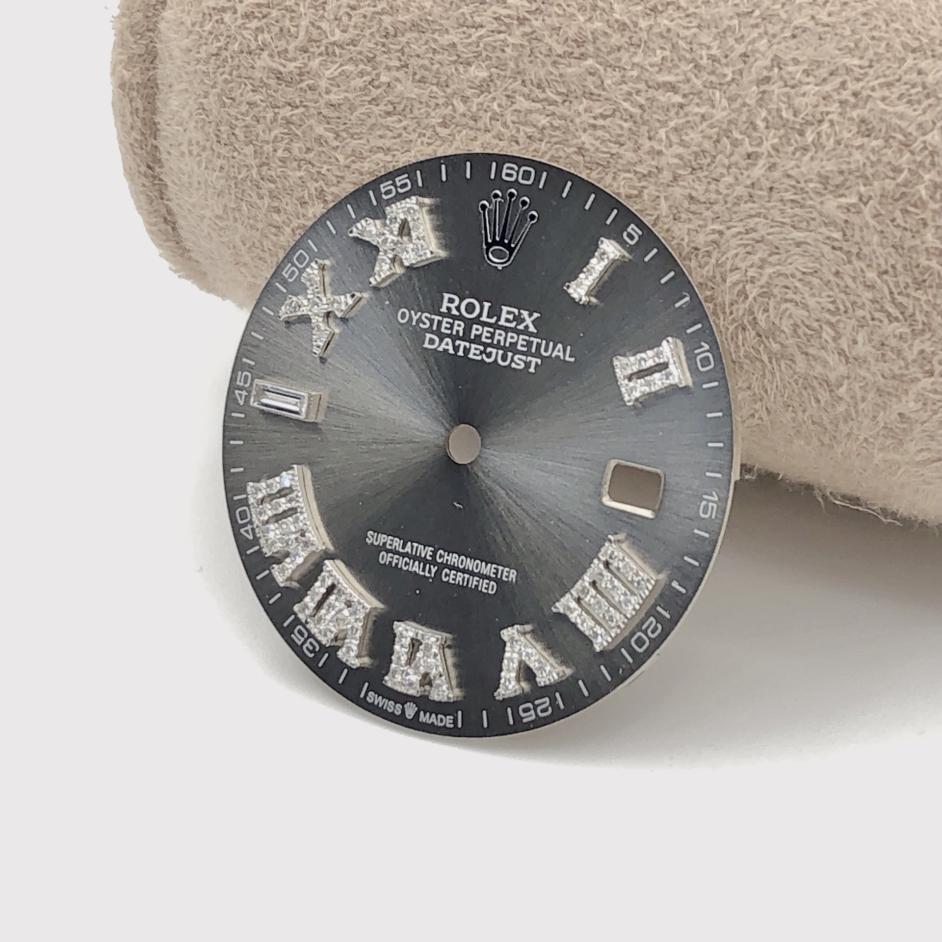 Rolex Date-Just 41 Custom Diamond Roman Numeral Dials