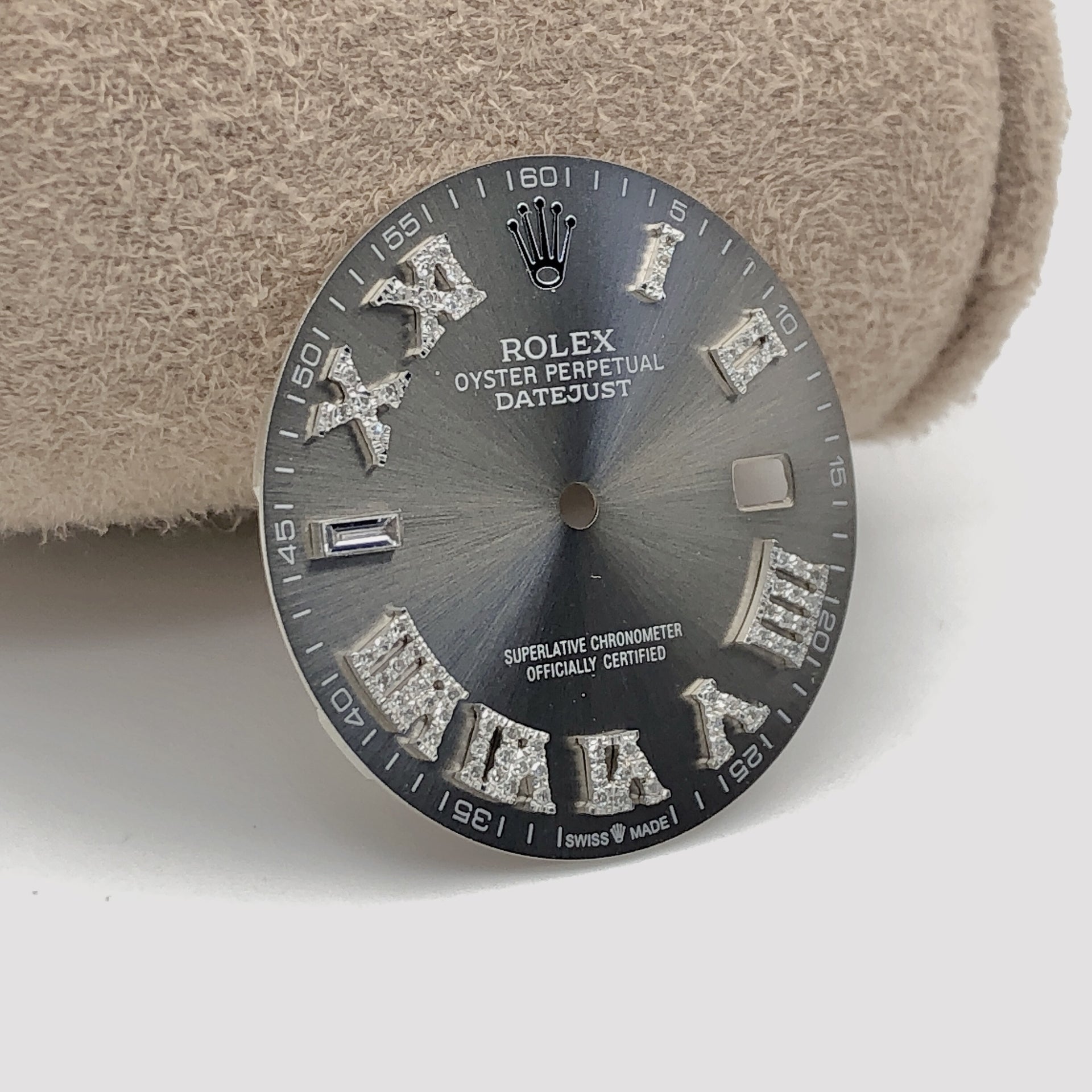 Rolex Date-Just 41 Custom Diamond Roman Numeral Dials