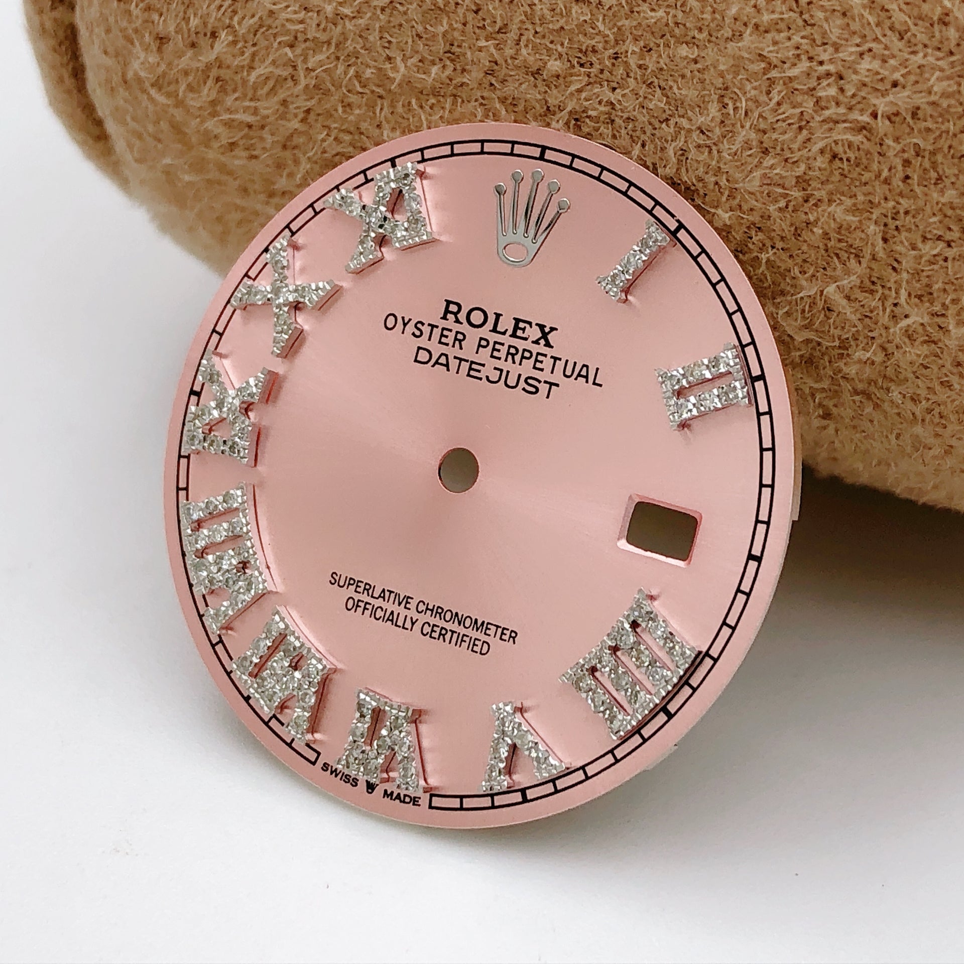 Rolex Date-Just 41 Custom Diamond Roman Numeral Dials