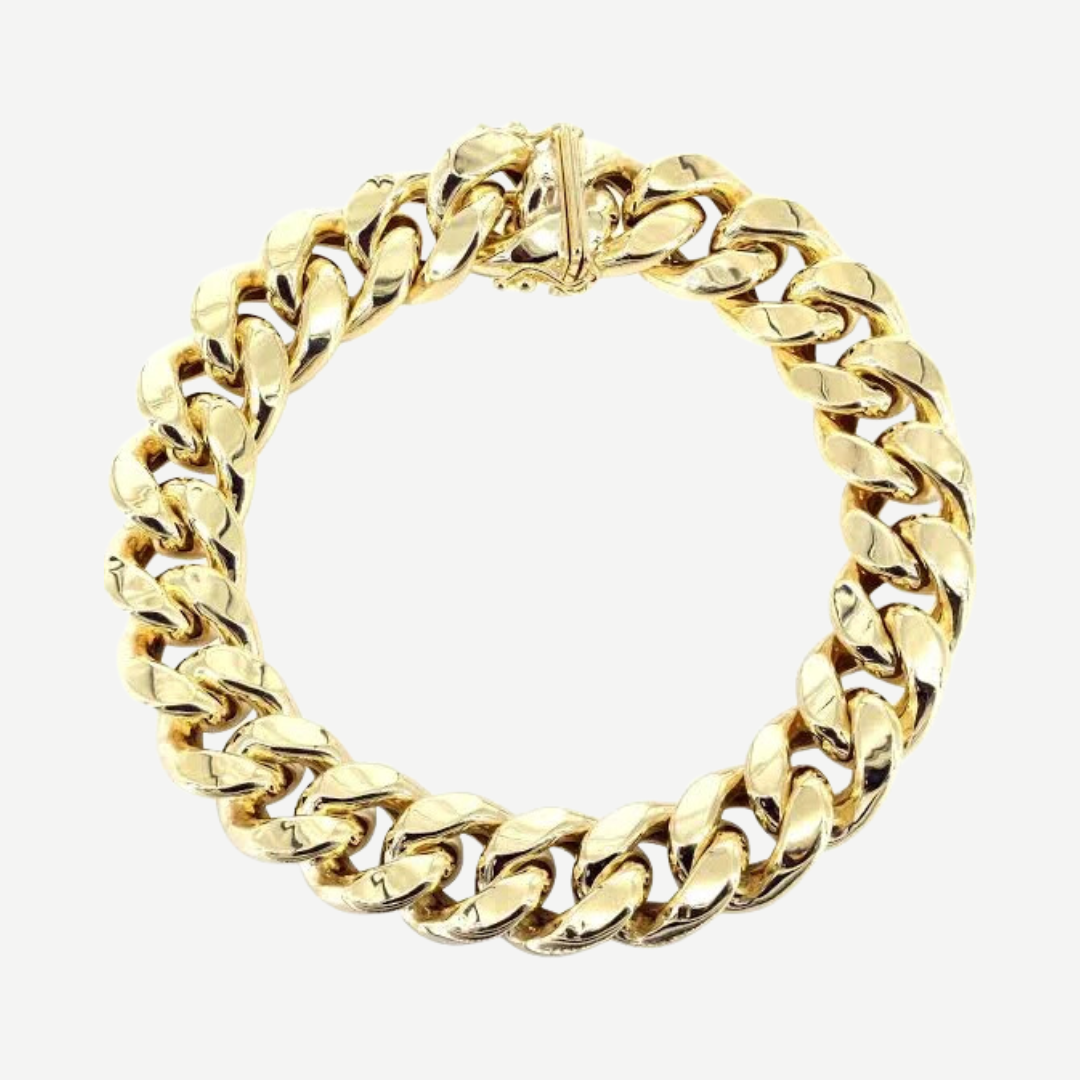 The Diamond Vault 12mm Miami Cuban Gold Bracelet