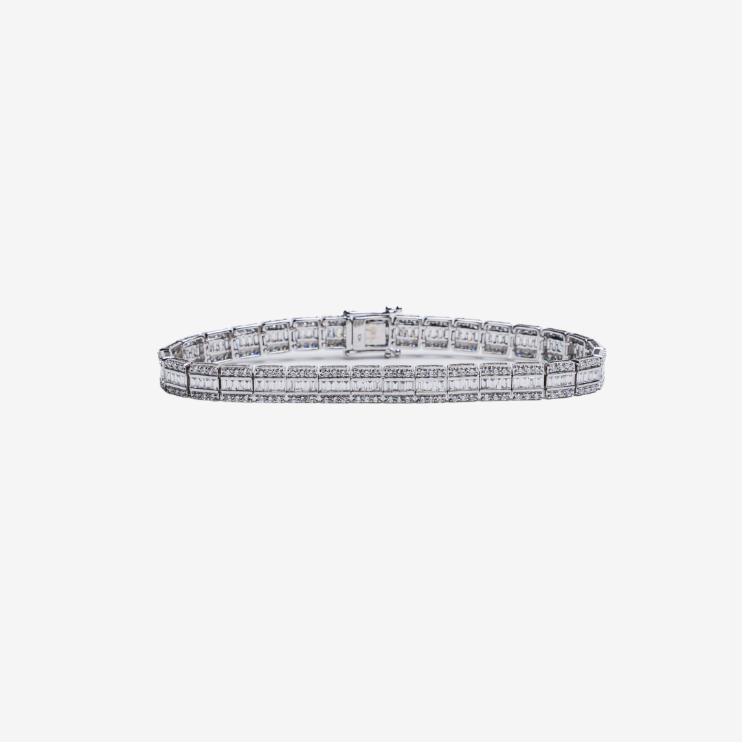 TDV Signature Baguette & Round Diamond Bracelet