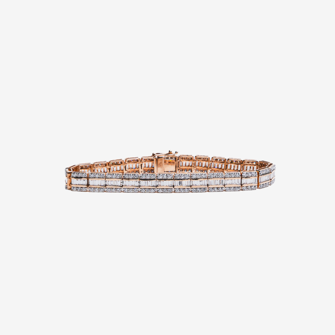 TDV Signature Baguette & Round Diamond Bracelet