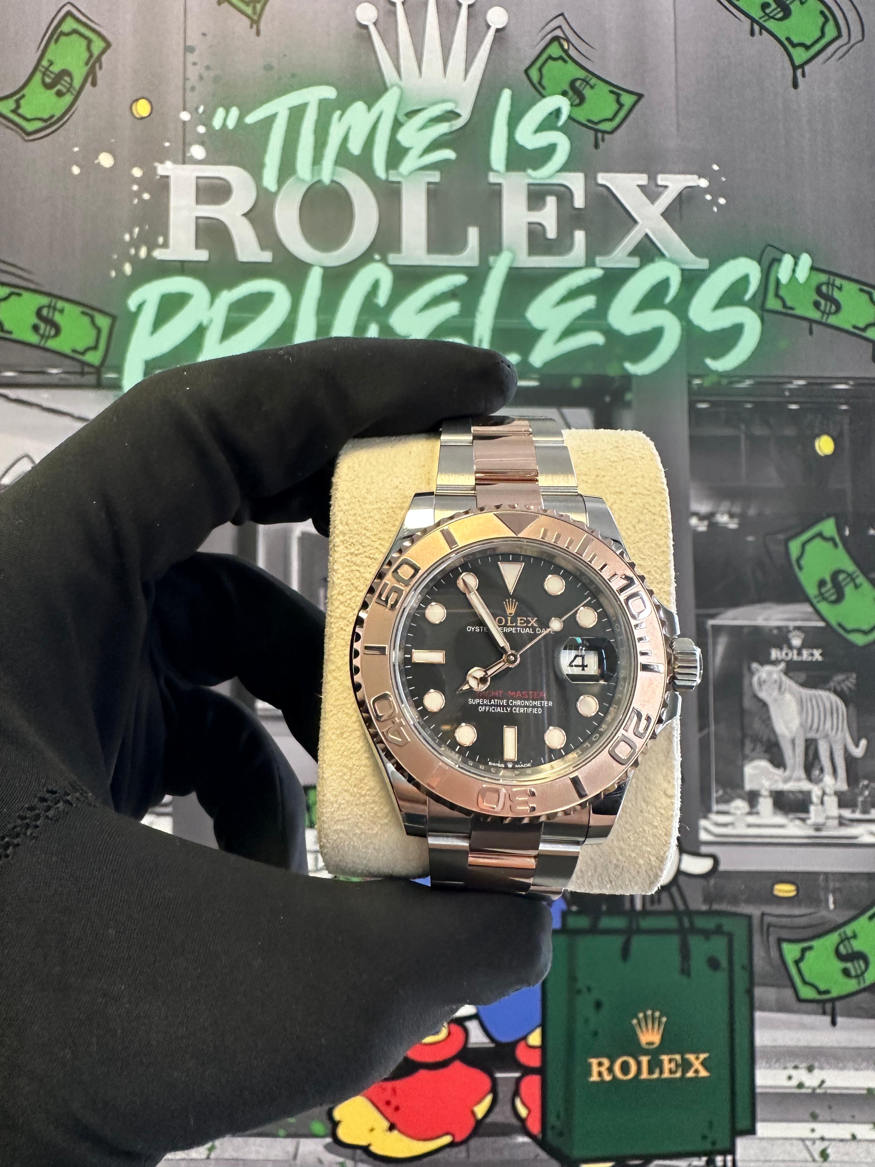 2023 Rolex Ever-Rose Gold Yatch Master 40 Intense Black Dial