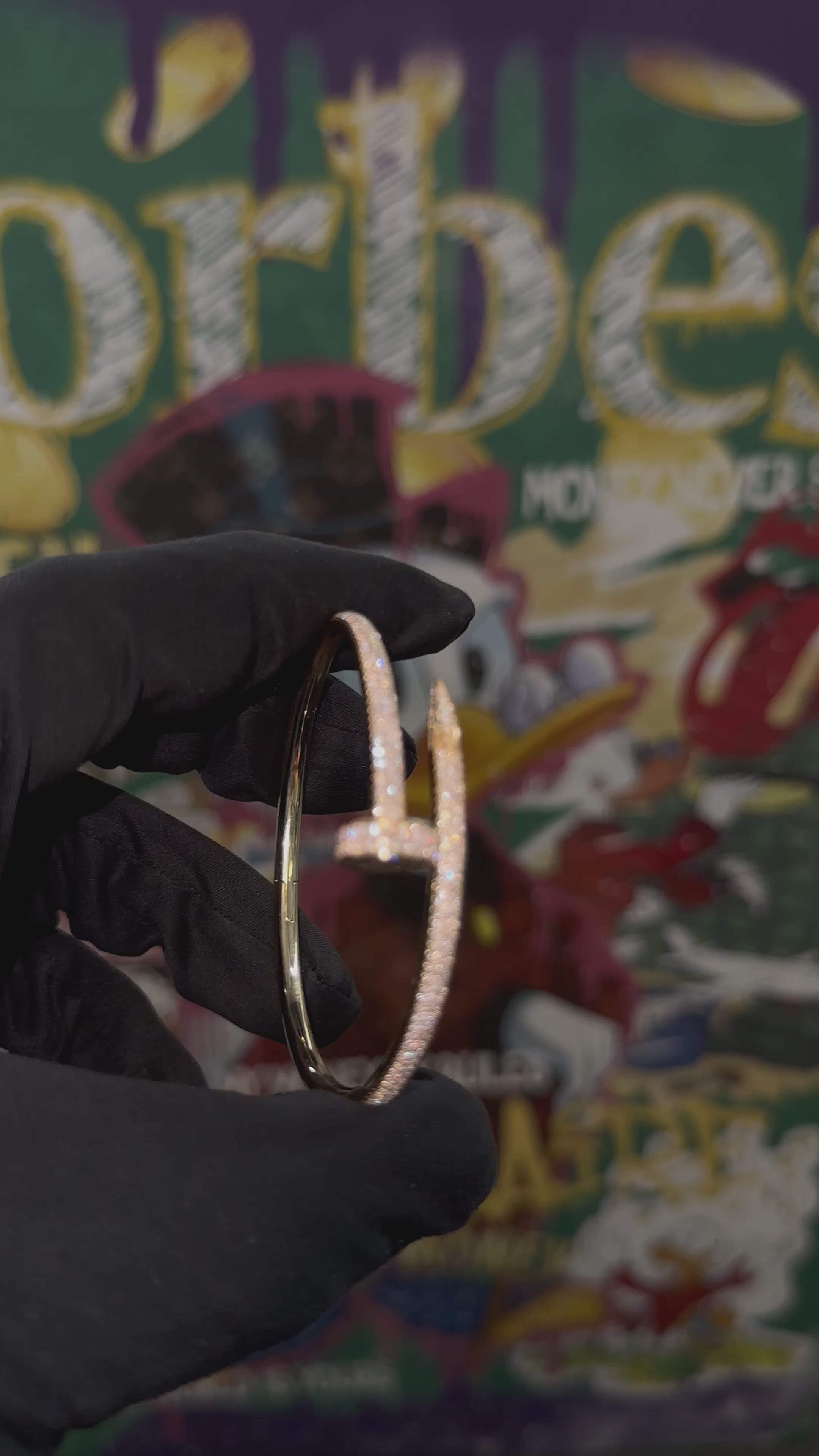 TDV Signature Diamond Nail Bangle