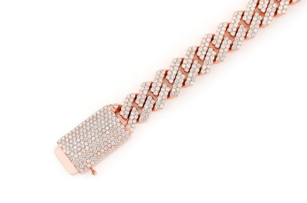 13mm Prong Cuban Link Diamond Bracelet